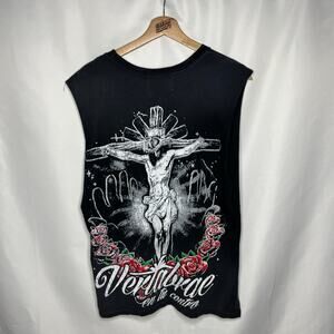 Vertabrae Savior Tank Top Sleeveless Tee L